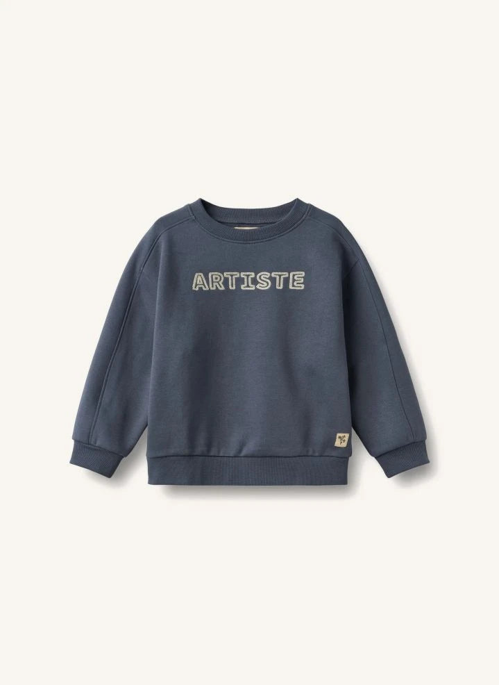 Wheat - Franc Parasite Organik Pamuklu Sweatshirt | Gri mavi