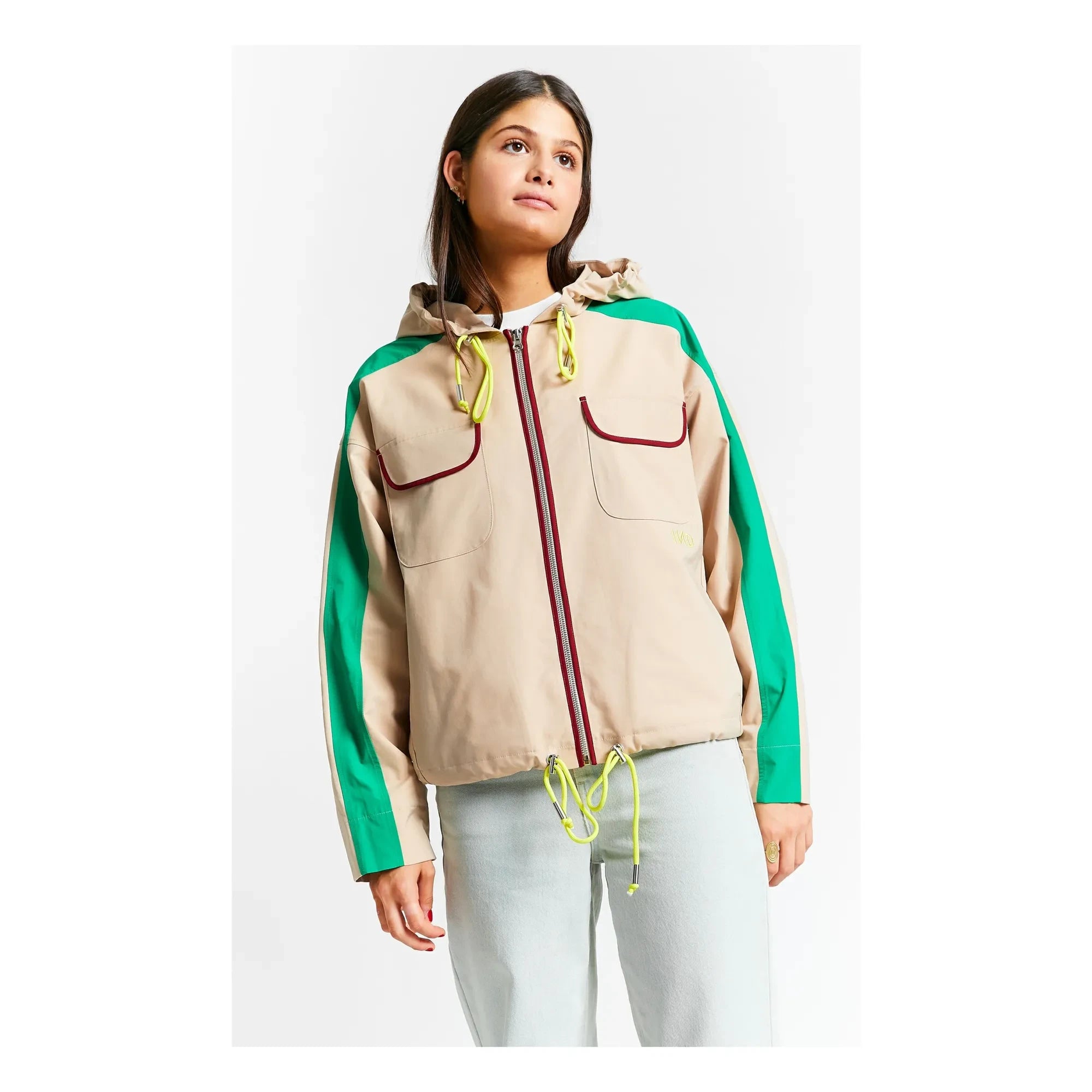 Indee - Colorblock Sunny ceket | Natural