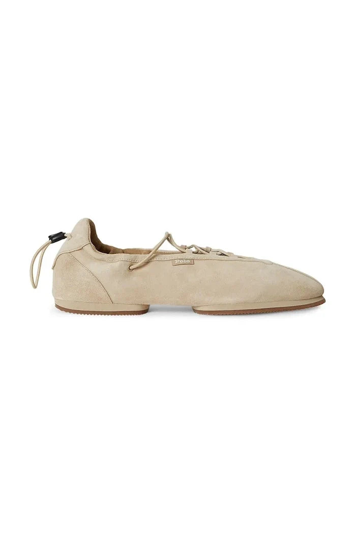 Polo Ralph Lauren Süet Balerin Ayakkabı Ballerina Lace Up