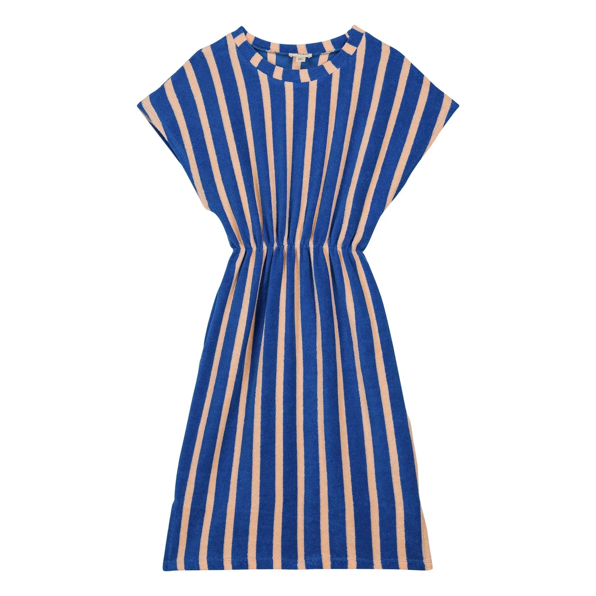 We Are Kids - April Striped Organic Cotton Towel Dress | Blue