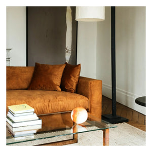 Panac Edition - Bellechasse Light Velvet Sofa for 4 People - 260 cm | Cognac