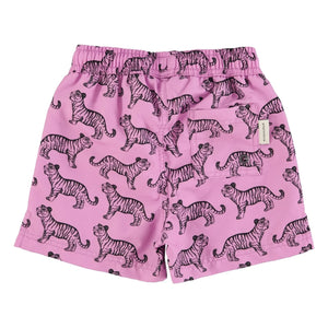 Piupiuchick - Badeshorts Tiger recycelte Fasern | Lila