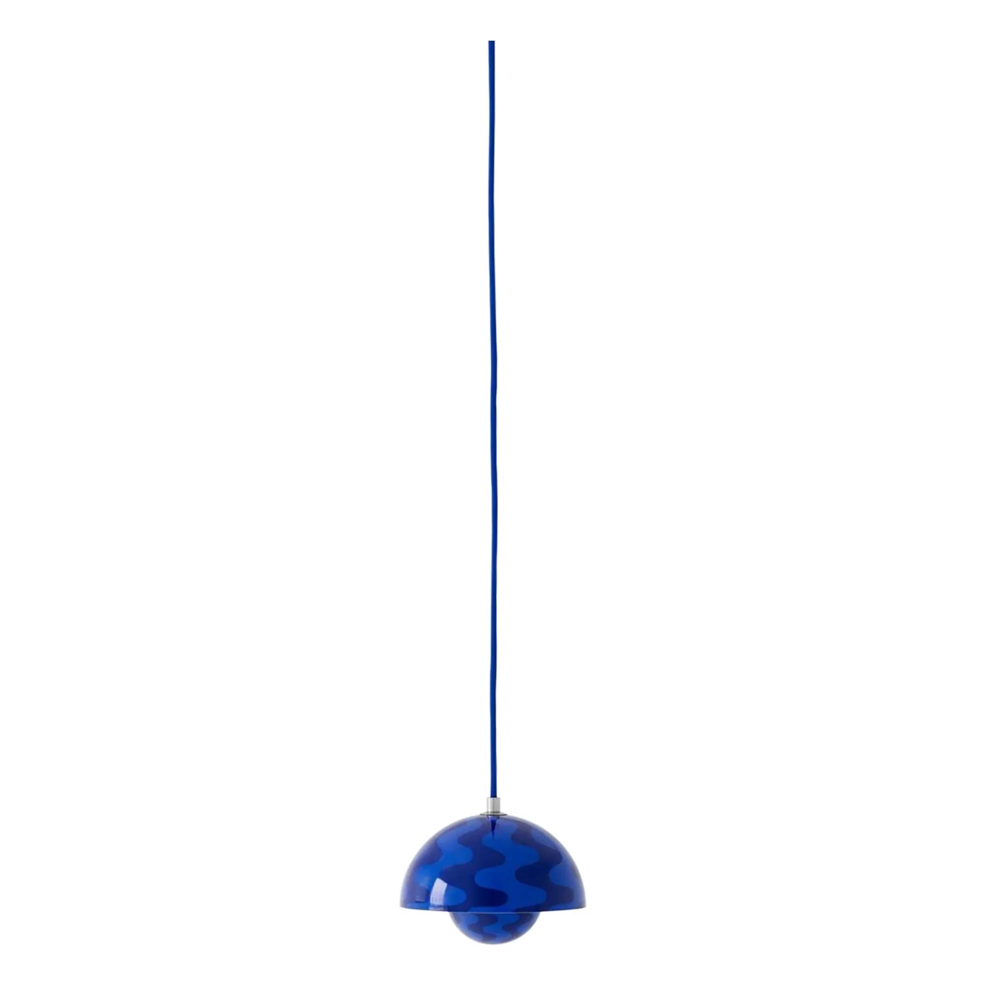 & Tradition - Flowerpot VP10 Desenli sarkıt lamba, Verner Panton | Kobalt