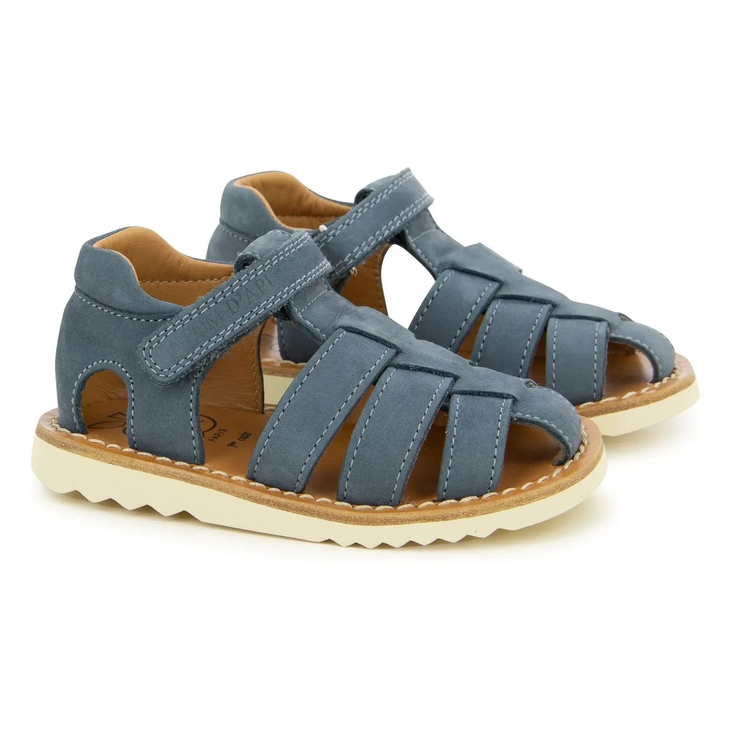 Pom d'Api - Waff Papy Sandalen | Grau-Blau