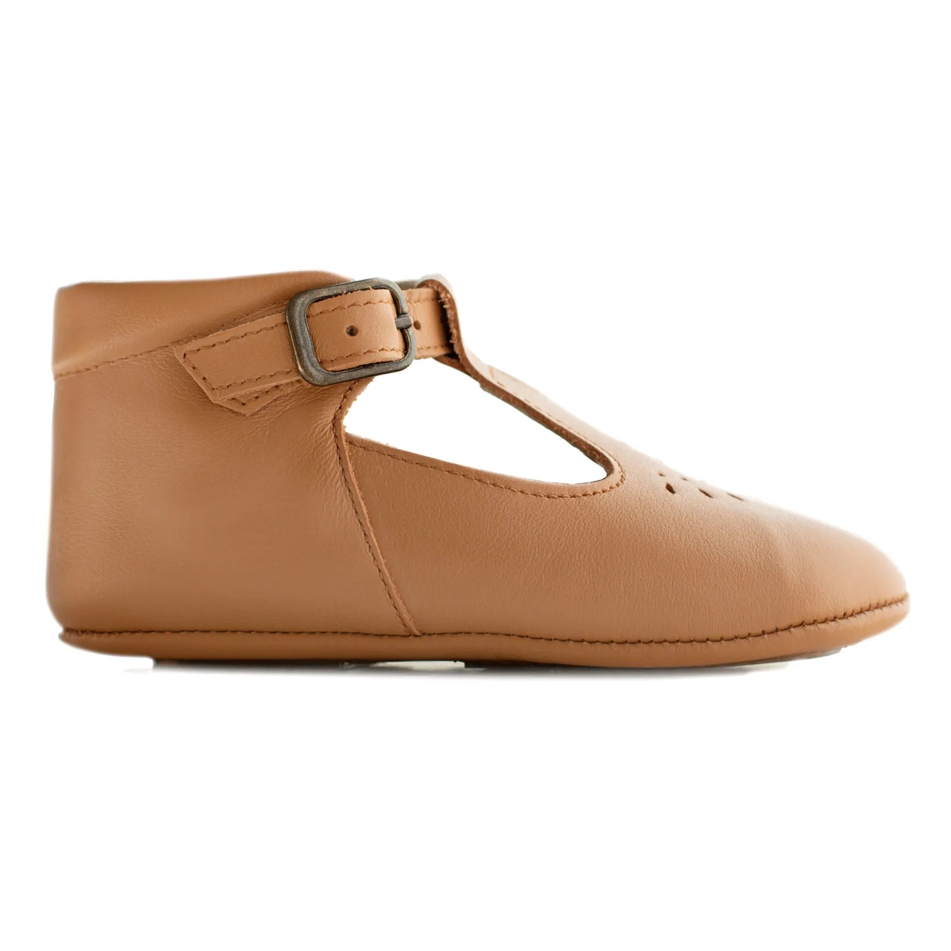 Poppée - Minimilton T-Strap-Stiefeletten | Cognac