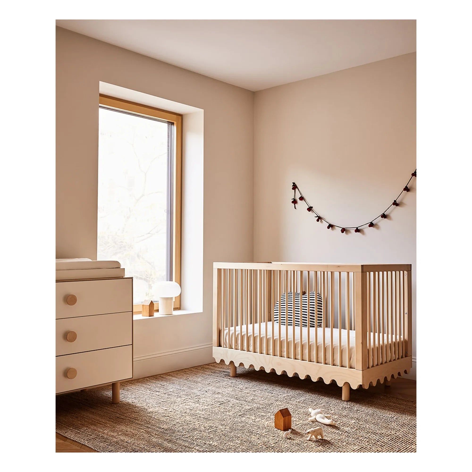 Oeuf NYC - Moss çıtalı karyola | Bej