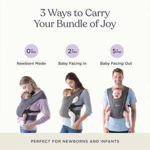 Ergobaby Embrace Newborn Carrier - Pure Black-Baby Carriers- | Natural Baby Shower
