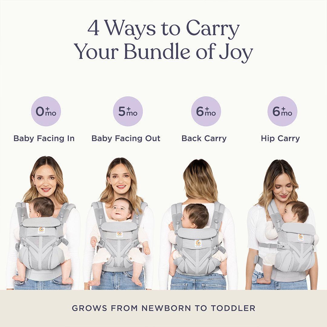 Ergobaby Omni Classic Cool Air Mesh Carrier - Onyx Black-Baby Carriers-Black- | Natural Baby Shower