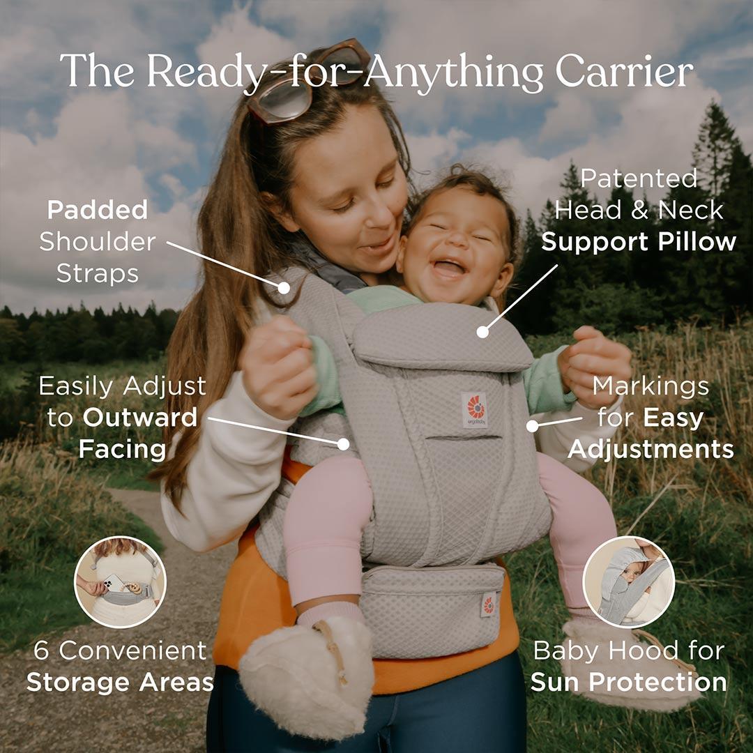 Ergobaby Omni Deluxe Cotton - Onyx Black-Baby Carriers-Onyx Black- | Natural Baby Shower