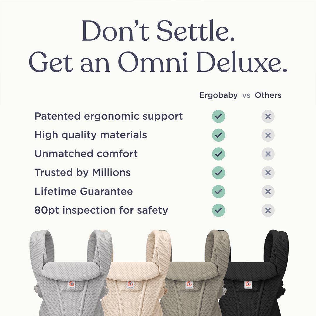 Ergobaby Omni Deluxe Cotton - Onyx Black-Baby Carriers-Onyx Black- | Natural Baby Shower