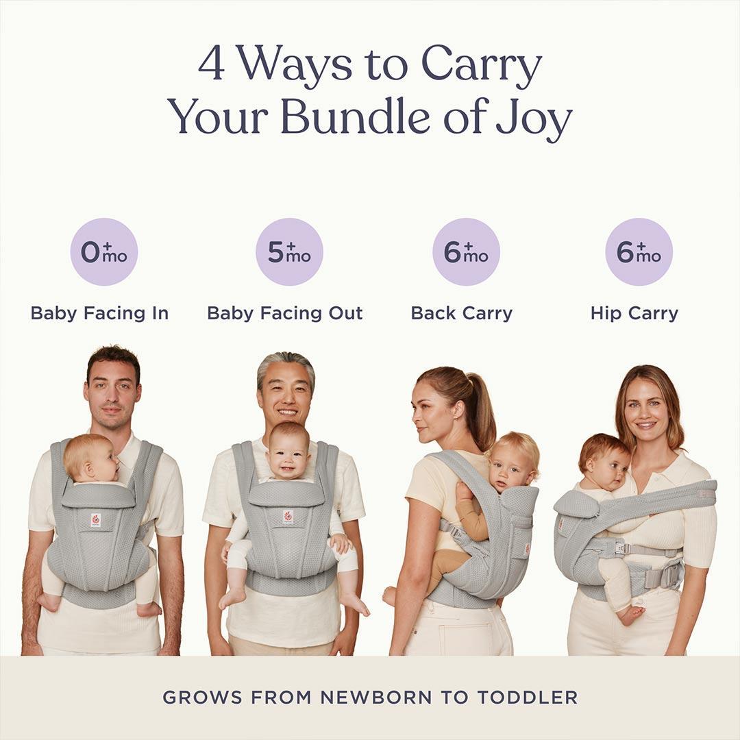 Ergobaby Omni Deluxe Cotton - Onyx Black-Baby Carriers-Onyx Black- | Natural Baby Shower