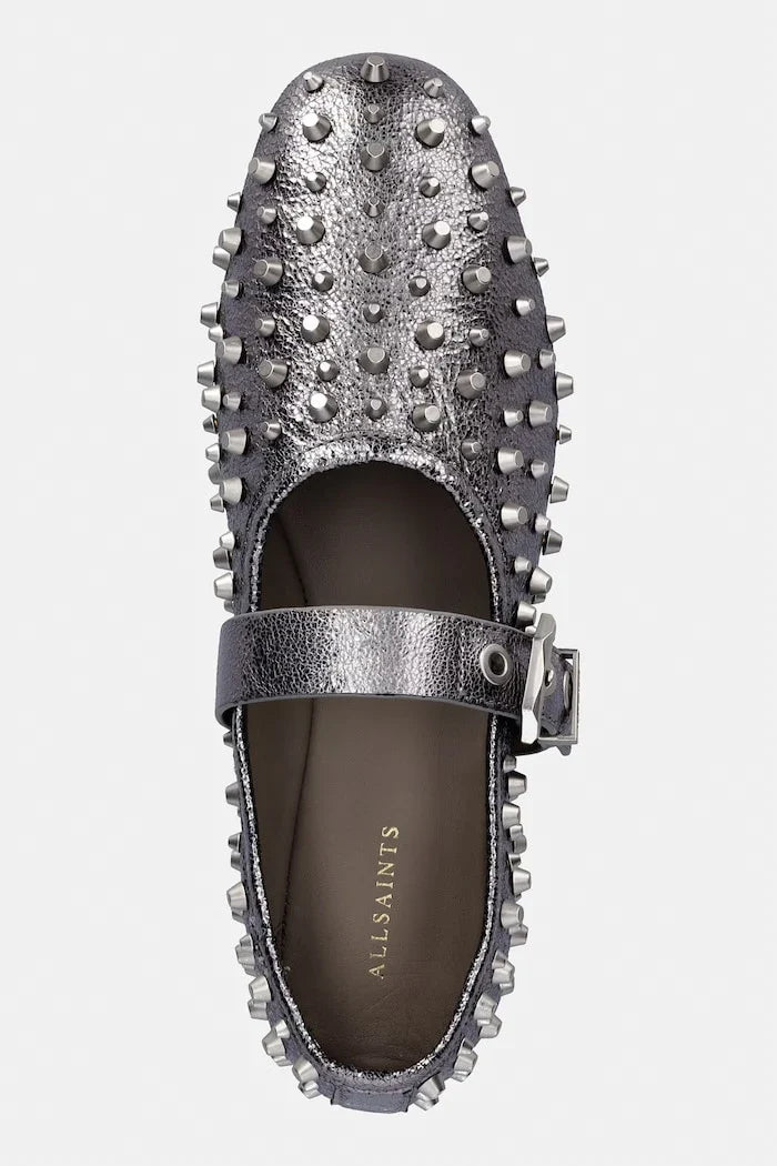 AllSaints Sabine Stud Shoe Deri Balerin