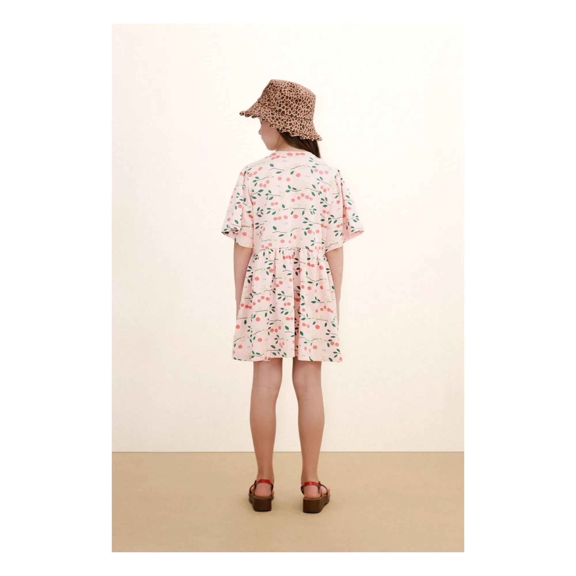 Tinycottons - Cerises organic cotton dress | Light Pink
