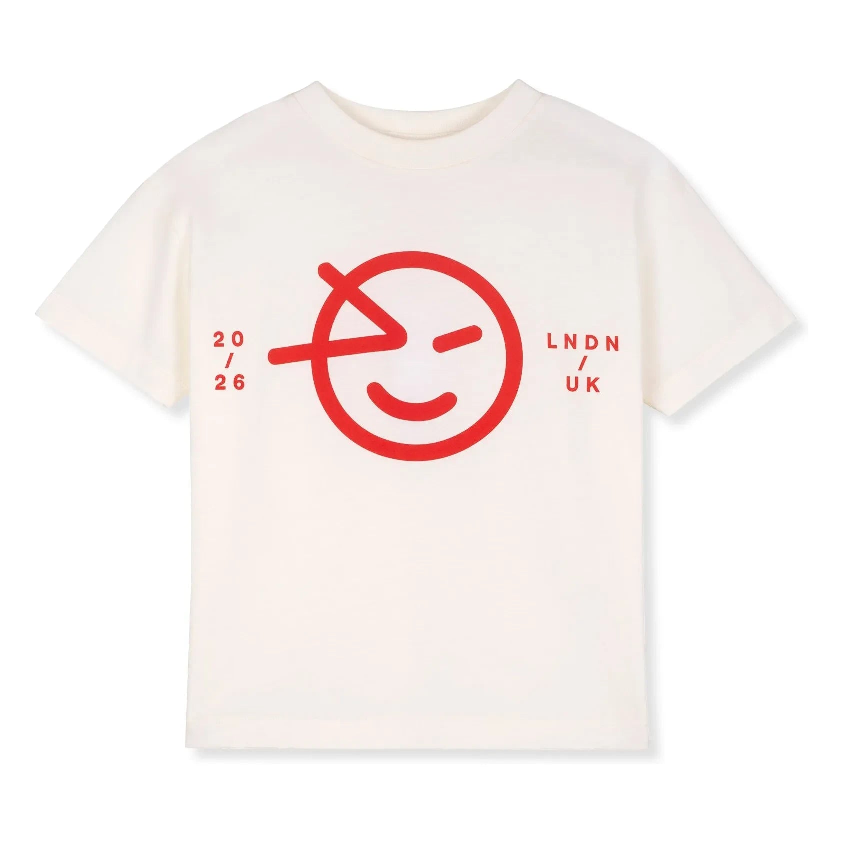 Wynken - Organic Cotton Smiley T-Shirt | Ecru