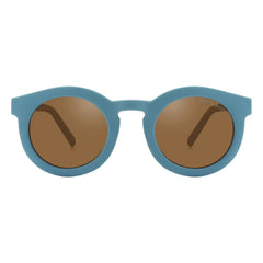 Grech & Co - Klassische polarisierte Sonnenbrille aus Naturfasern | Blau