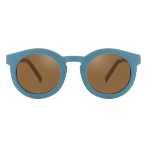 Grech & Co - Klassische polarisierte Sonnenbrille aus Naturfasern | Blau