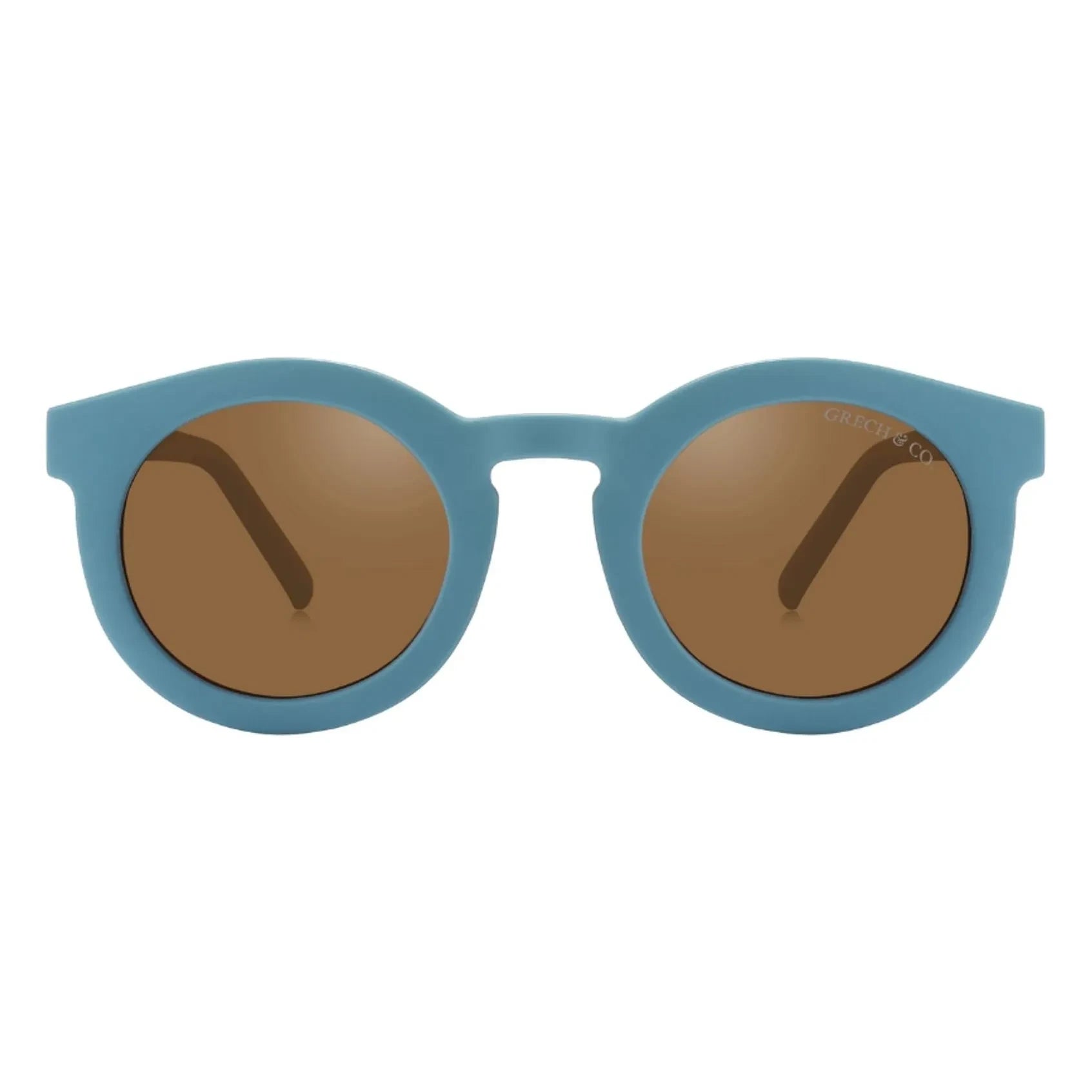 Grech & Co - Klassische polarisierte Sonnenbrille aus Naturfasern | Blau