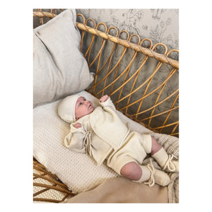 My Little Freckle - Organik Kaşmir Bloomer + Sarmalı Hırka Seti | Fildişi