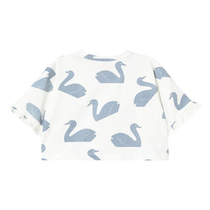 Tinycottons - Organic cotton swans T-shirts | White