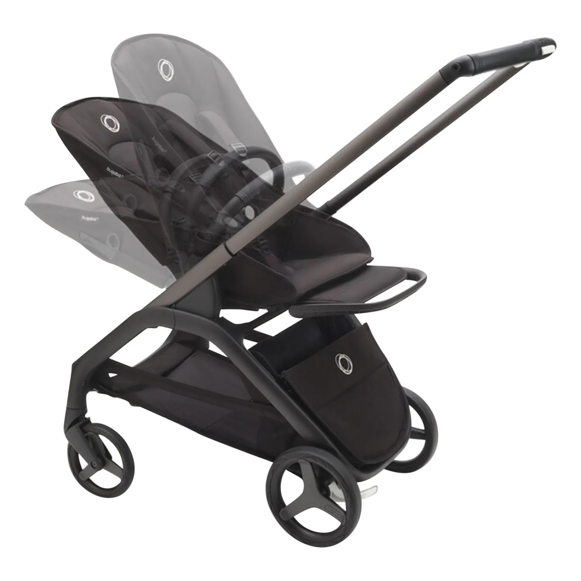 Bugaboo - Bugaboo Dragonfly Şehir Bebek Arabası komple şasi siyah | Taupe kahverengi