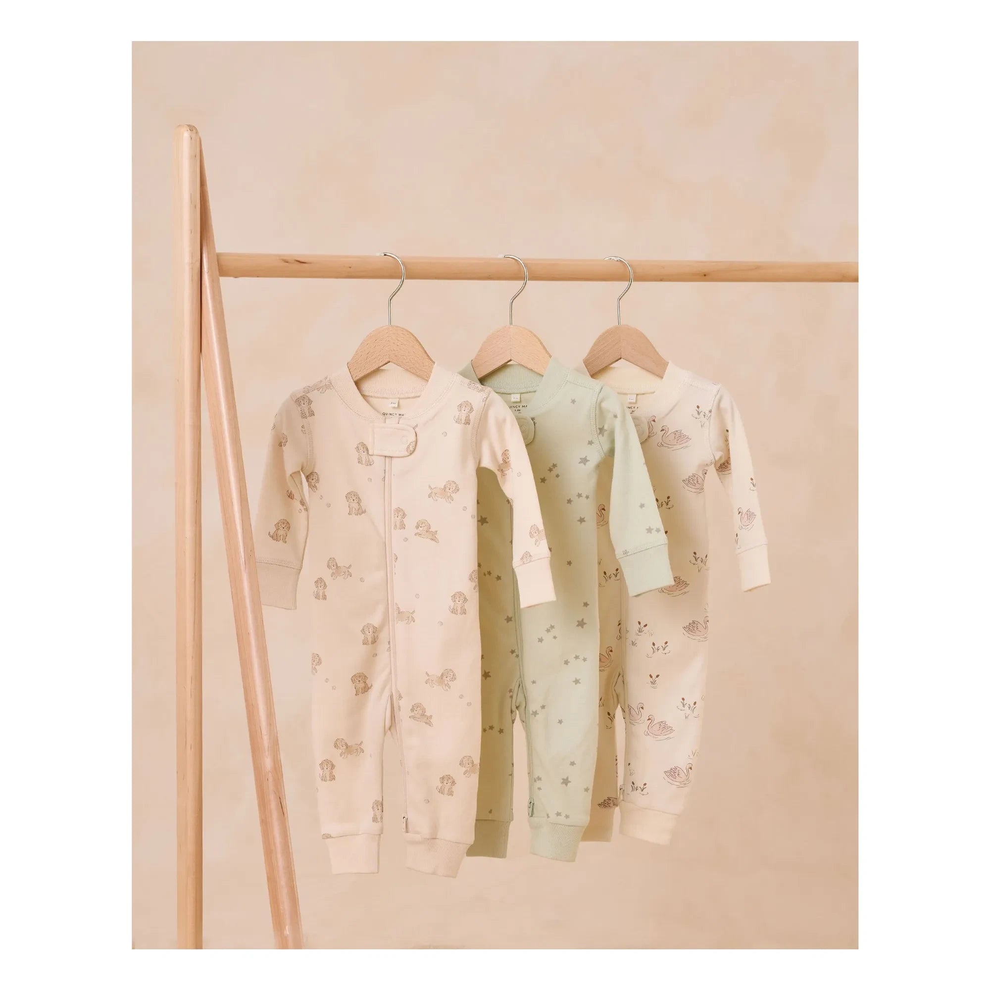 Quincy Mae - Baby Romper | Ecru
