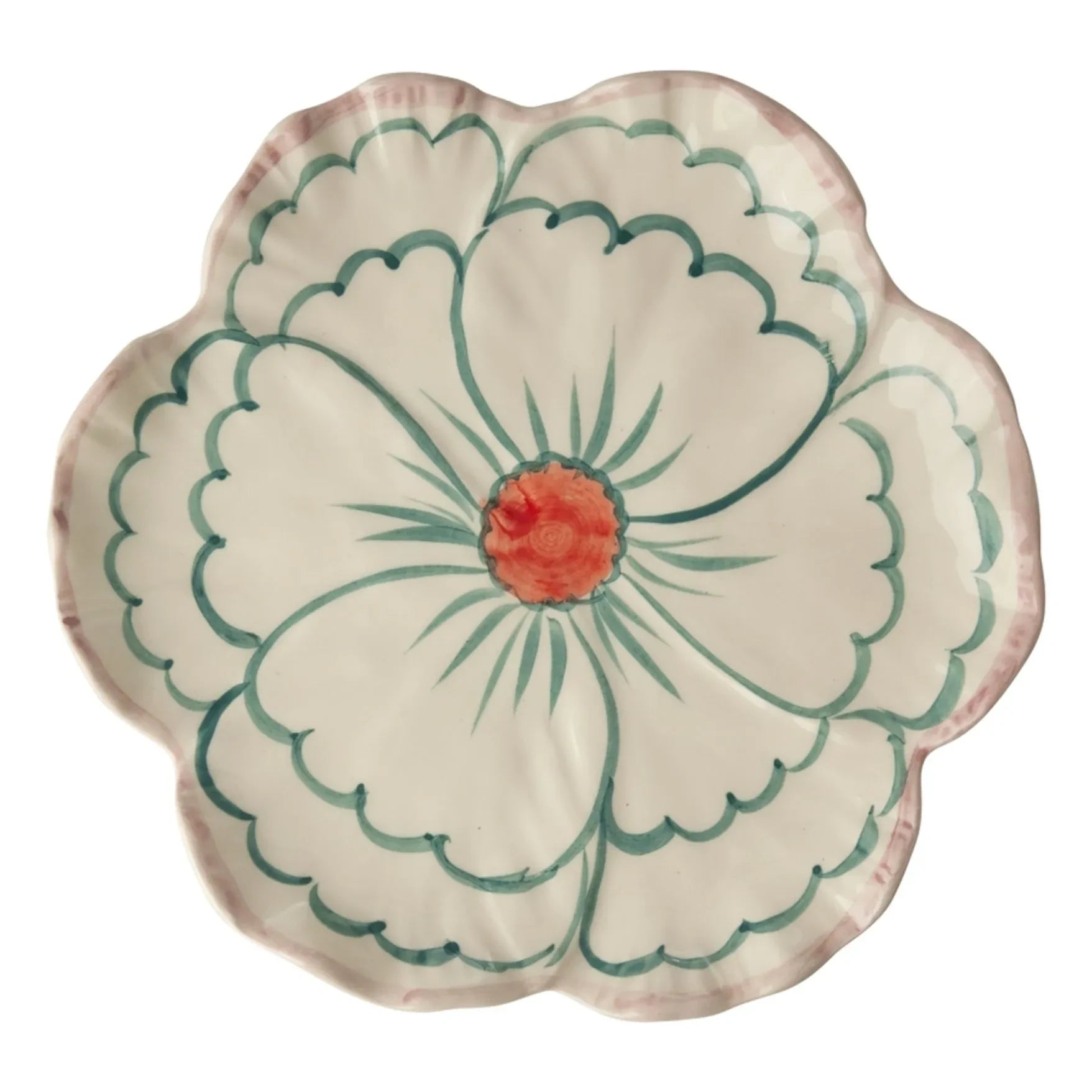 Rice - Fleur Keramik Dessertteller | Grün