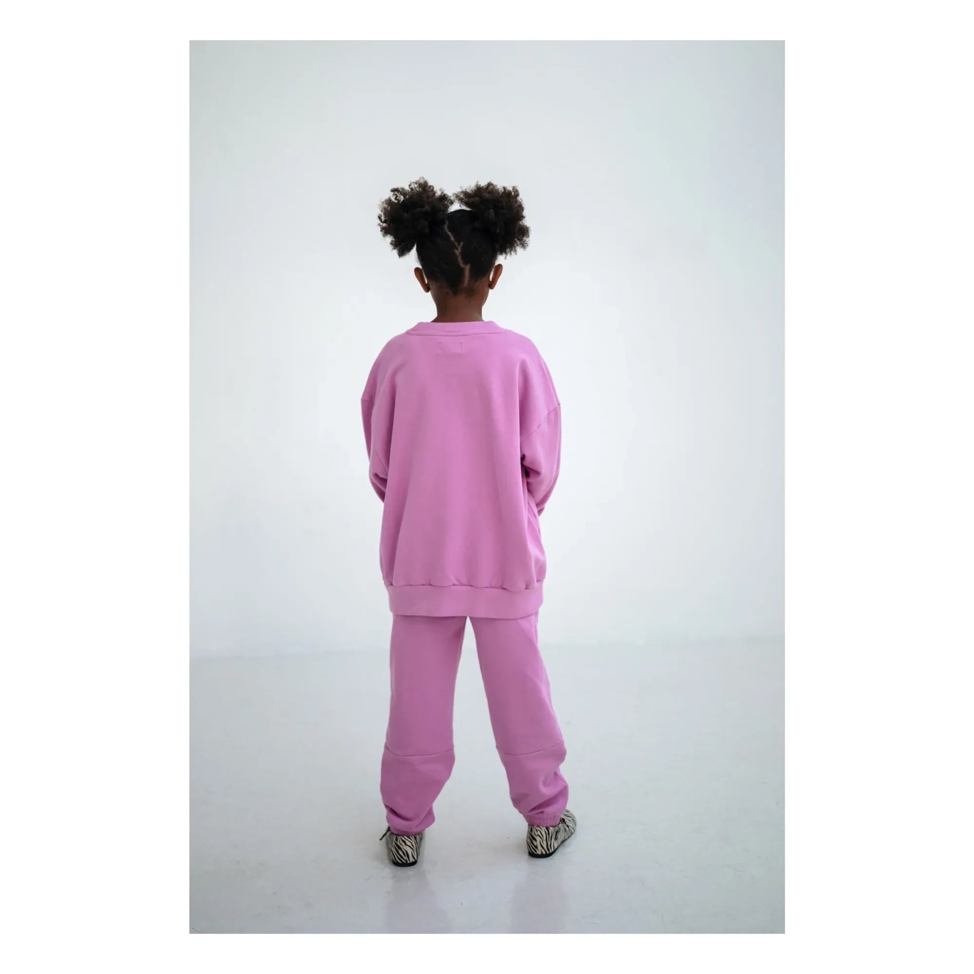 Repose AMS - Oversized Sweat Cozydrop Oiseaux Organik Pamuk | Pembe