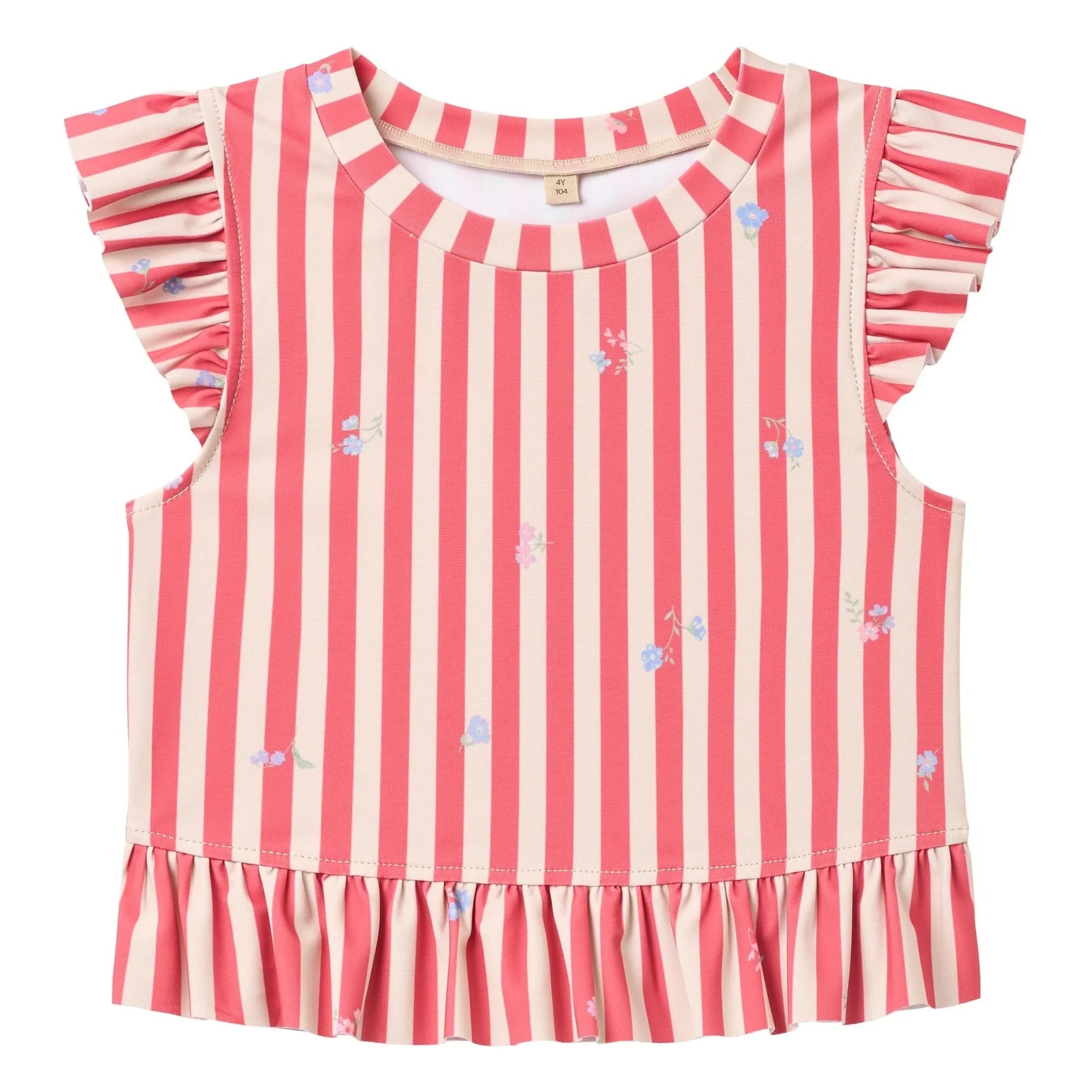 Wheat - Alma Striped Recycled Fibre Swimsuit | Red