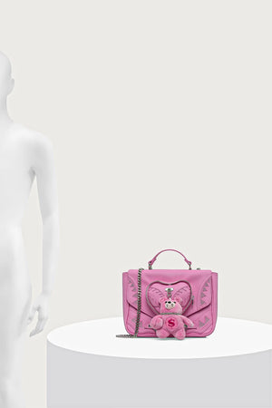 Sprayground - Baby Bear Baddie Pembe Suni Deri Kadın Çapraz Askılı Çanta 910B9571NSZ
