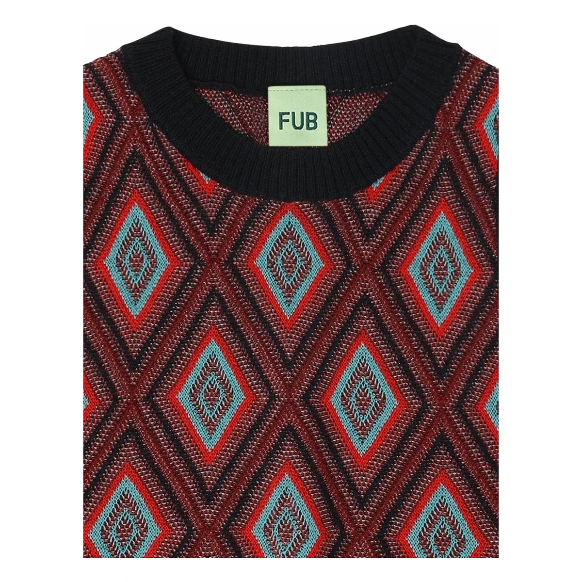 FUB - Harlequin Ärmelloser Merino-Wollpullover | Marineblau