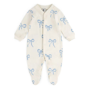 Sleepy Doe - Pyjama mit Schnürfüßchen Bio-Baumwolle | Ecru