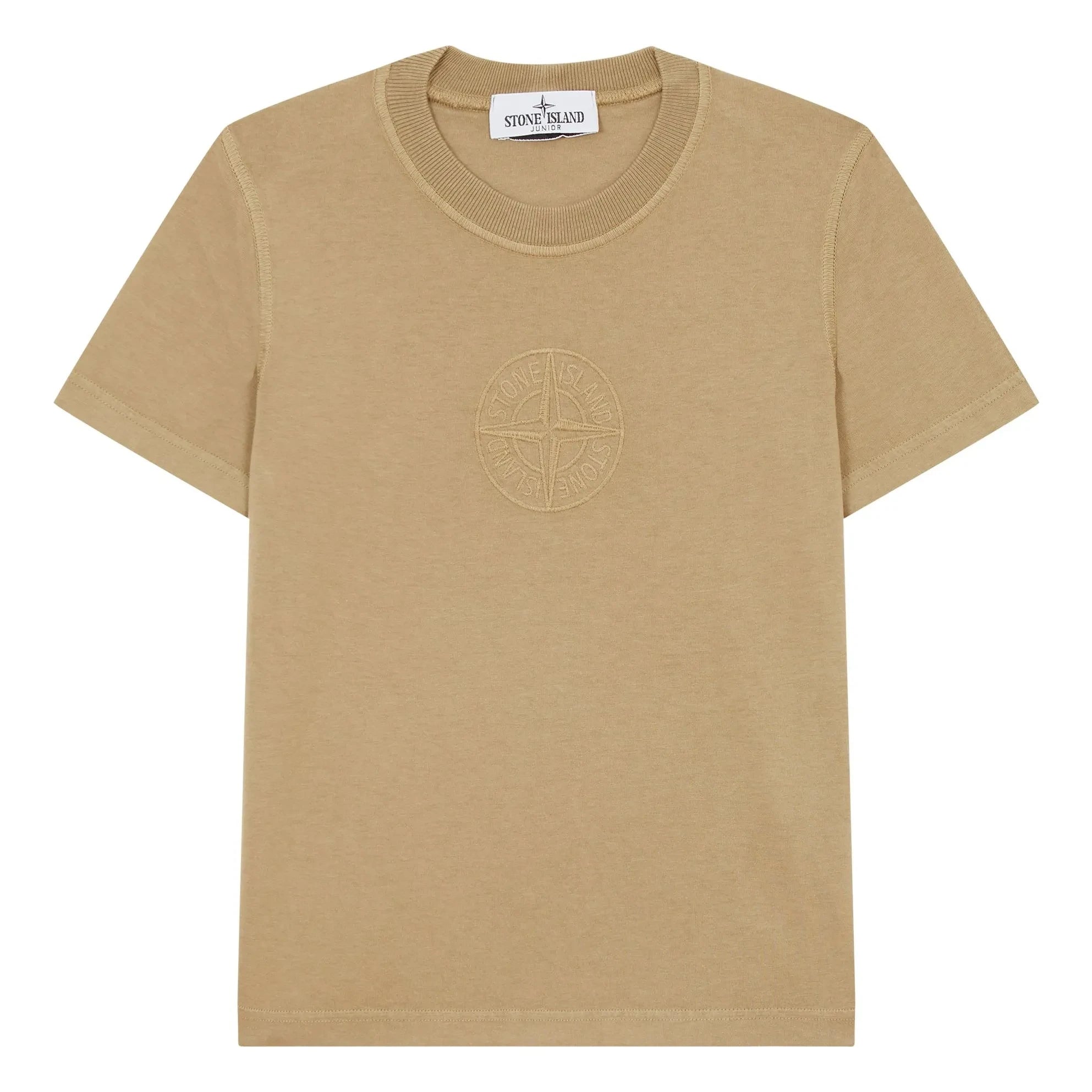 Stone Island - Düz Tişört | Gri kahverengi