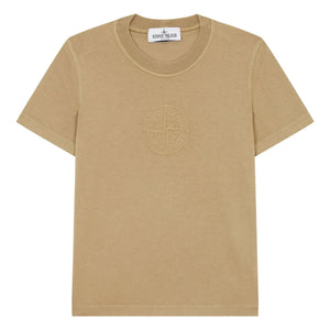 Stone Island - Düz Tişört | Gri kahverengi