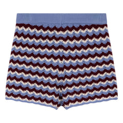 Indee - Striped Vitamin Crochet Short Shorts | Blue