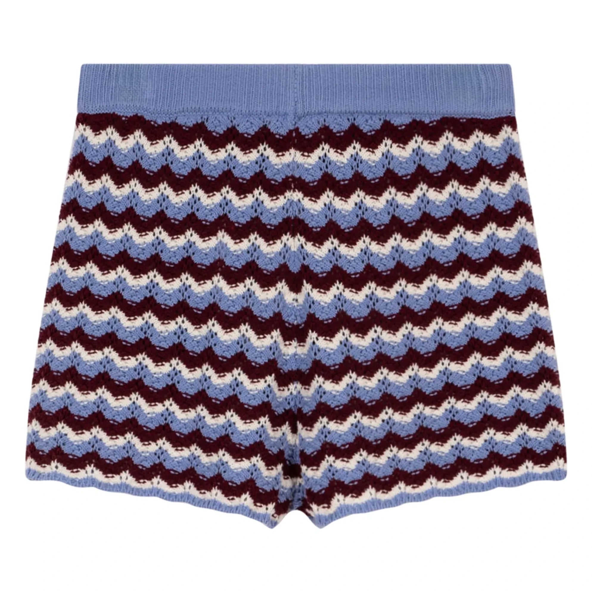 Indee - Striped Vitamin Crochet Short Shorts | Blue
