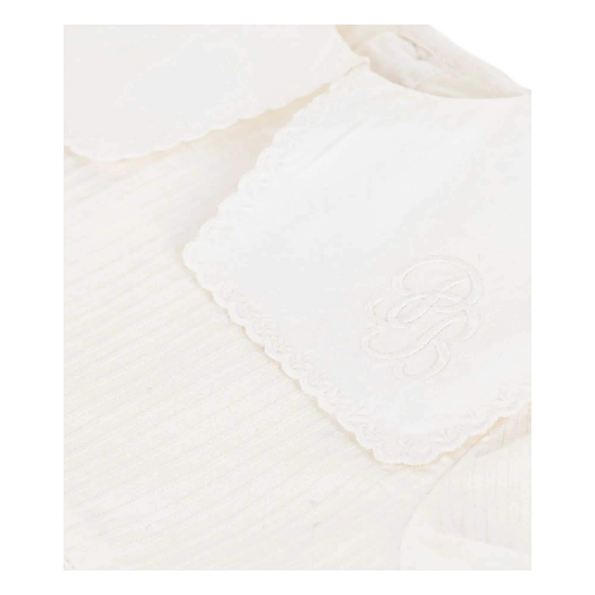 Petit Bateau - Keten ve organik pamuktan denizci yakalı elbise ve bloomer seti | Beyaz