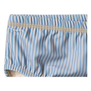 Wheat - Philip Striped Badehose aus recycelten Fasern | Blau