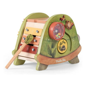 Moulin Roty - Three Little Rabbits şeklinde kaplumbağa | Yeşil