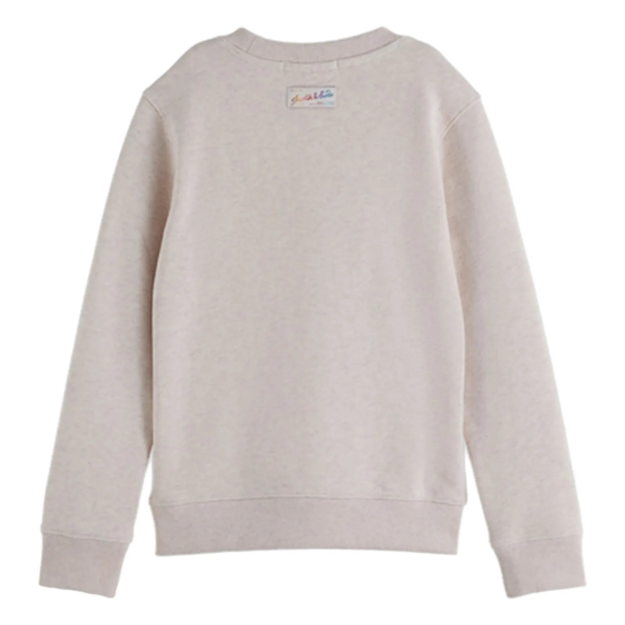 Scotch & Soda - Artwork Logo Sweat Organik pamuk | Heather white