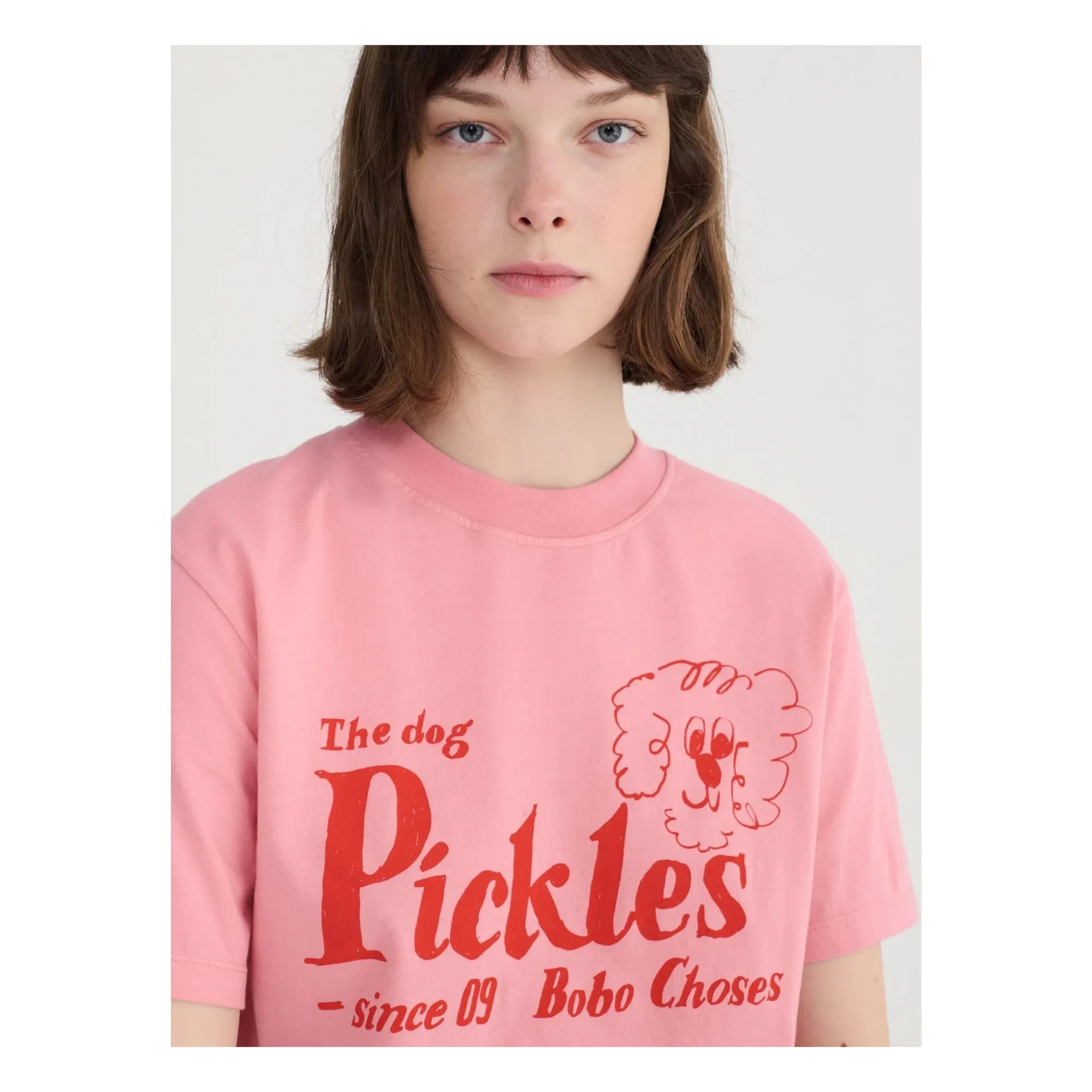 Bobo Choses - The Dog Pickles Organik pamuklu Tişört | Pembe