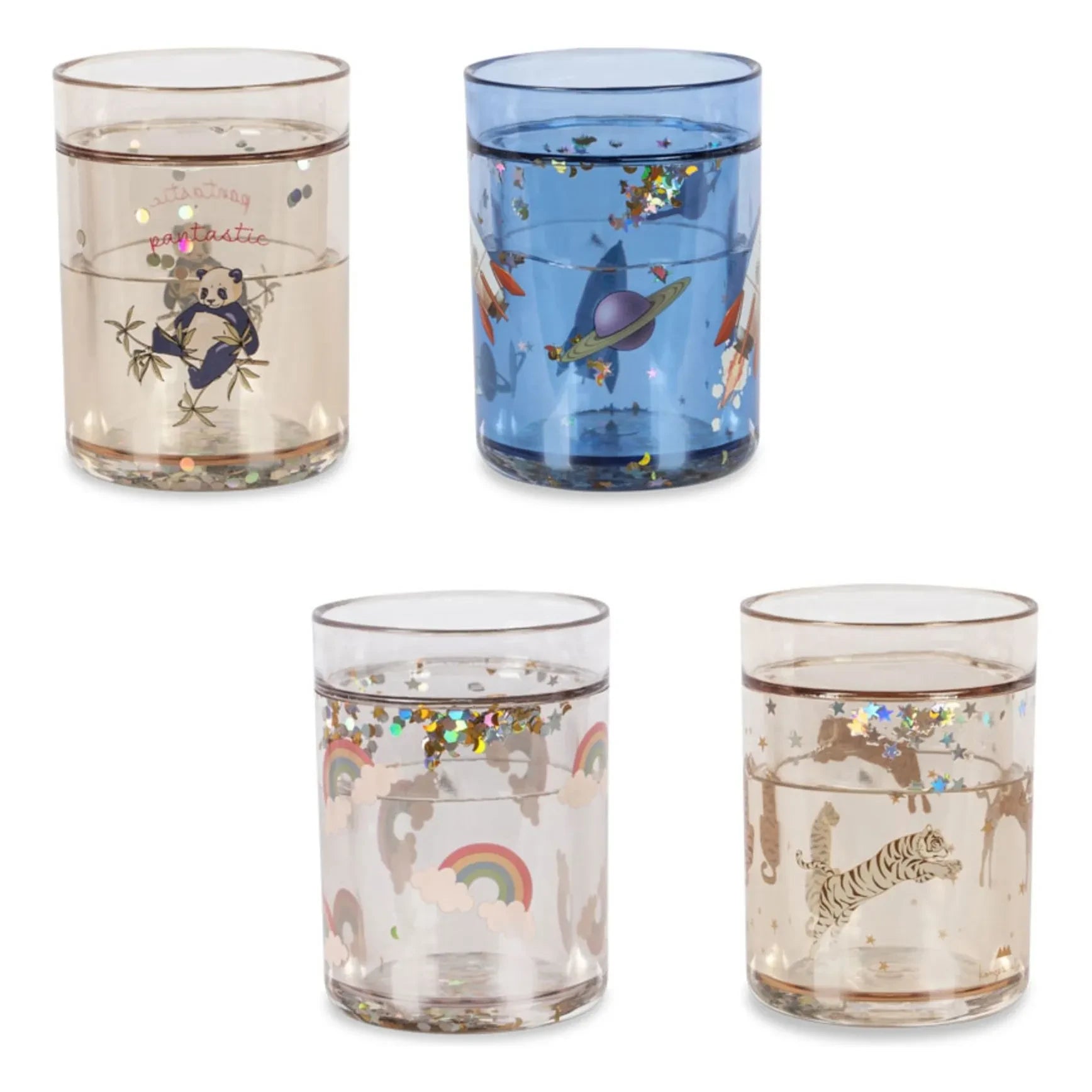 Konges Sløjd - Glitter kupalar - 4'lü Set | Mavi