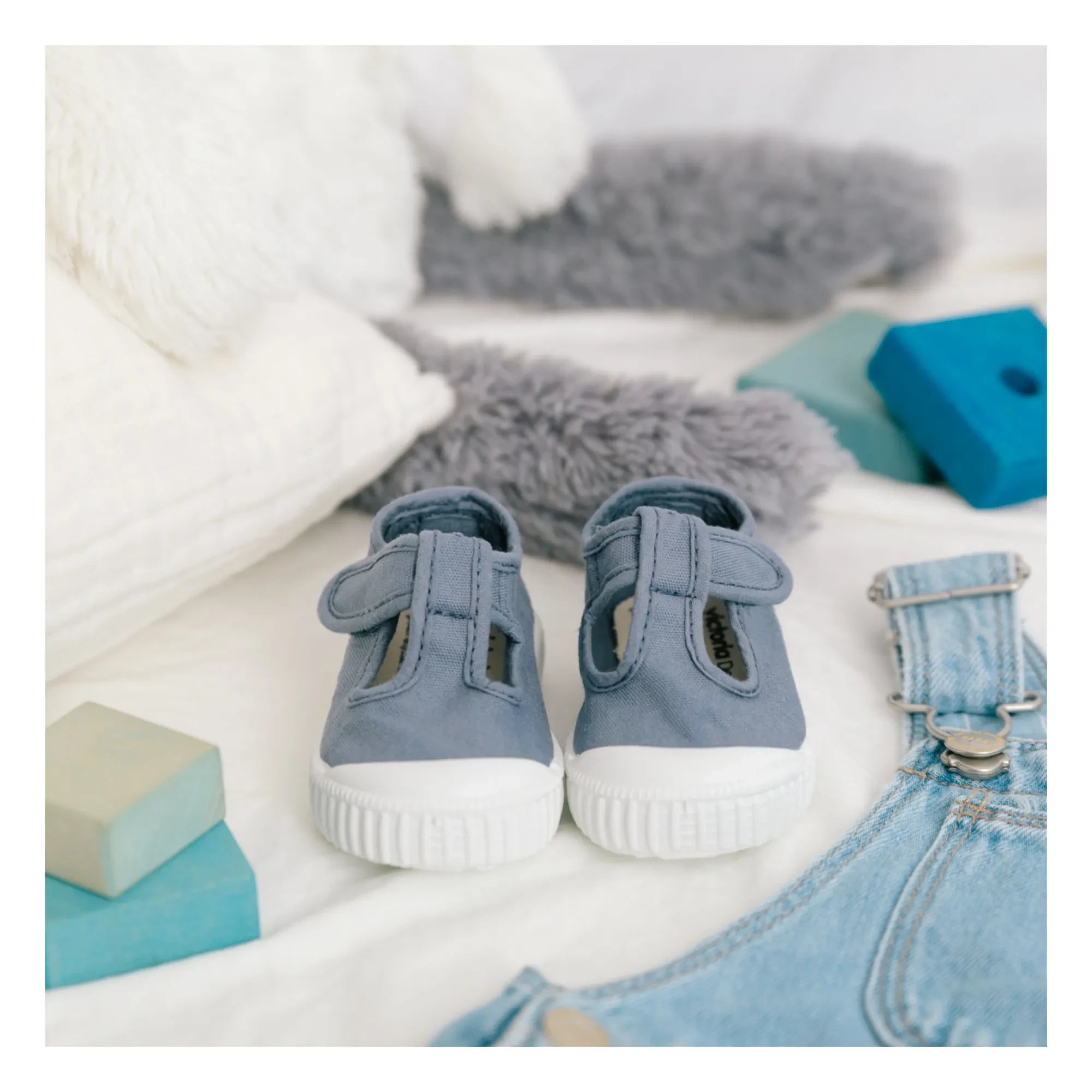 Victoria - Lona Cırt Cırtlı Sneaker Sandalet | Mavi