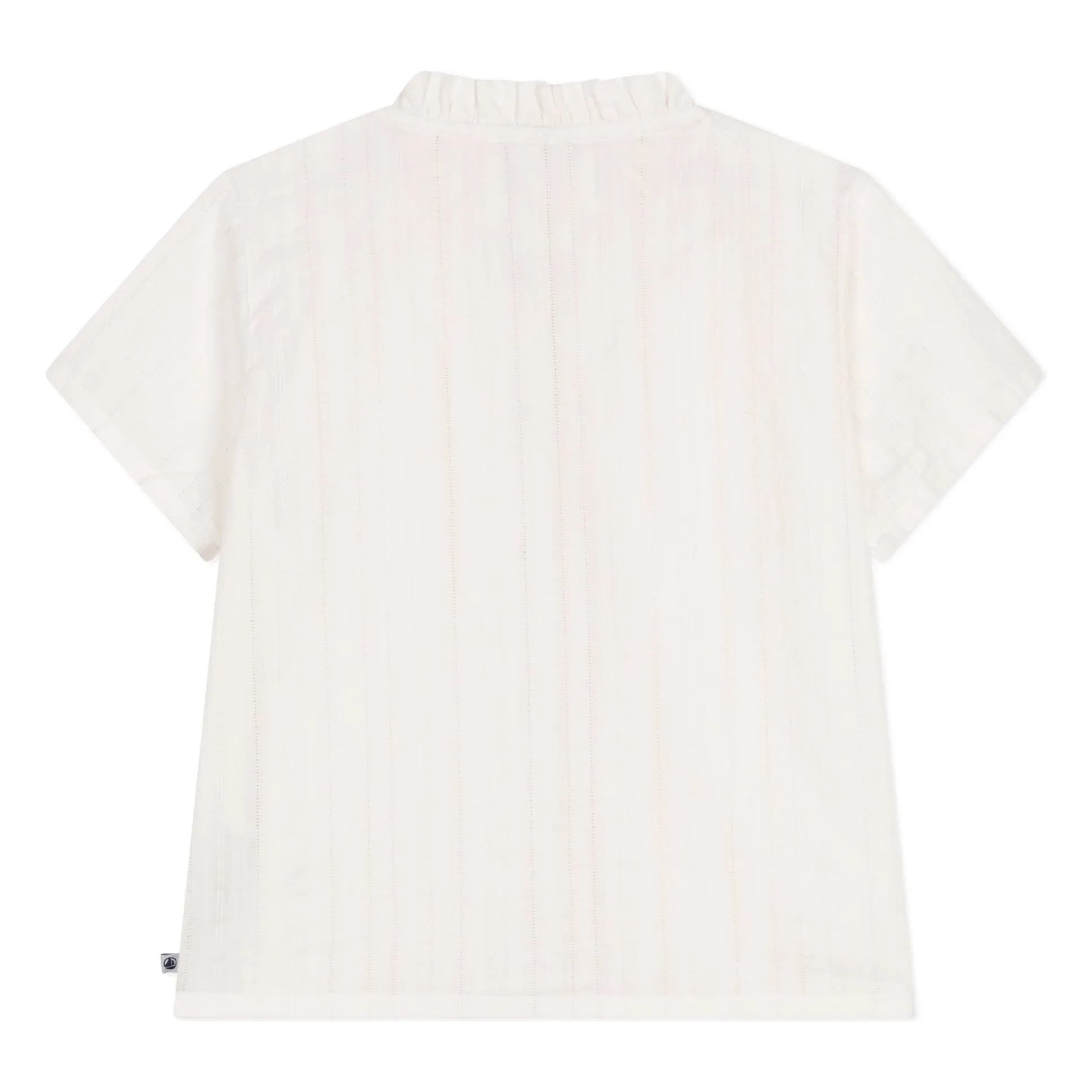 Petit Bateau - Bichou Bluz Organik Pamuk Poplin | Beyaz