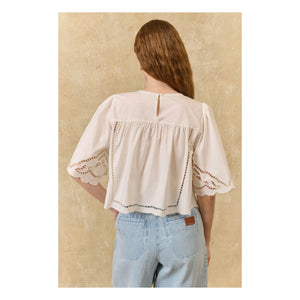 Louise Misha - Louvia Organic Cotton Blouse | White