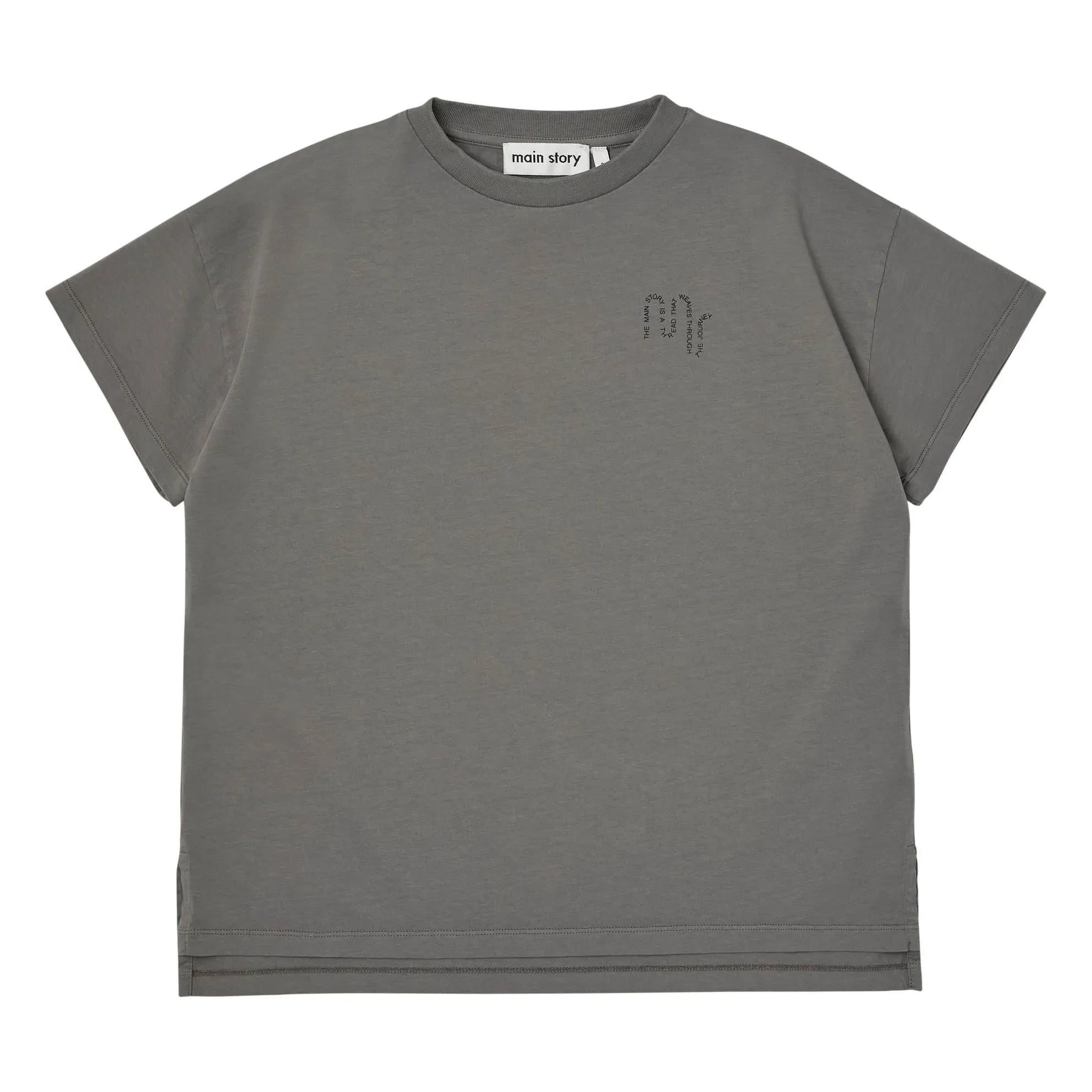 Main Story – Übergroßes T-Shirt aus Bio-Baumwolle | Dunkelgrau