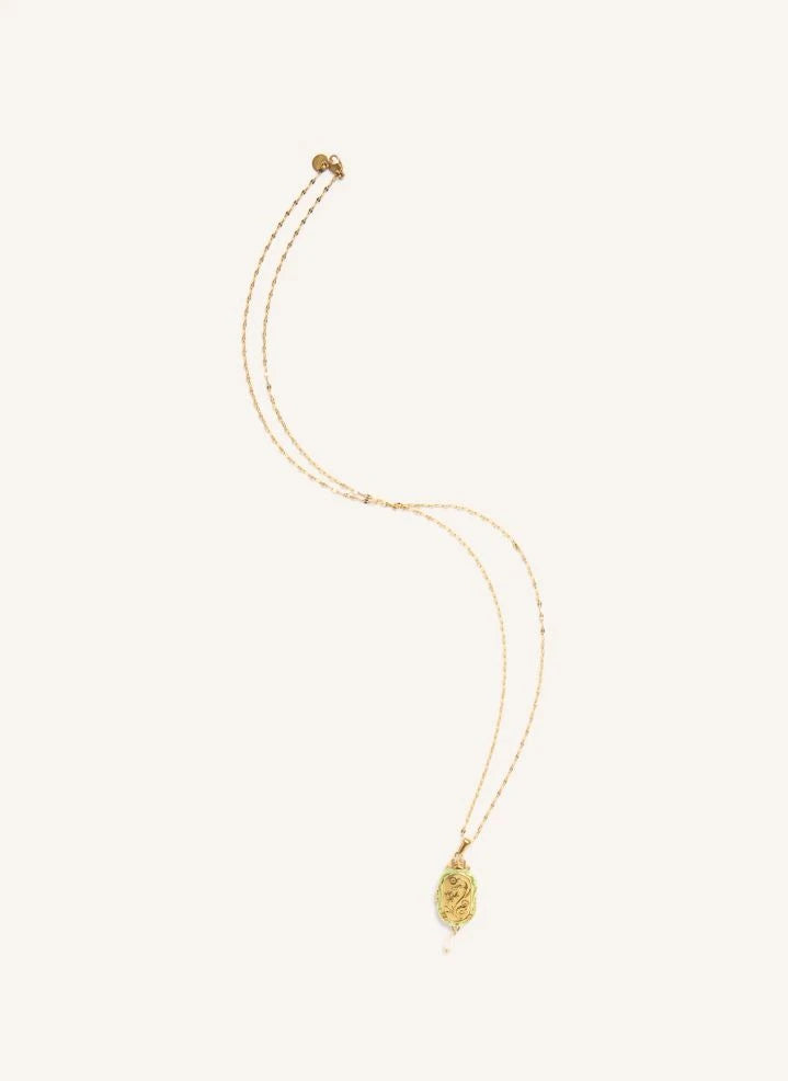 Palas - "Le Secret" Long Necklace | Faded Green