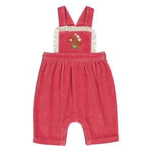 Hello Simone - Pirouette Fitilli Kadife Salopet | Pembe