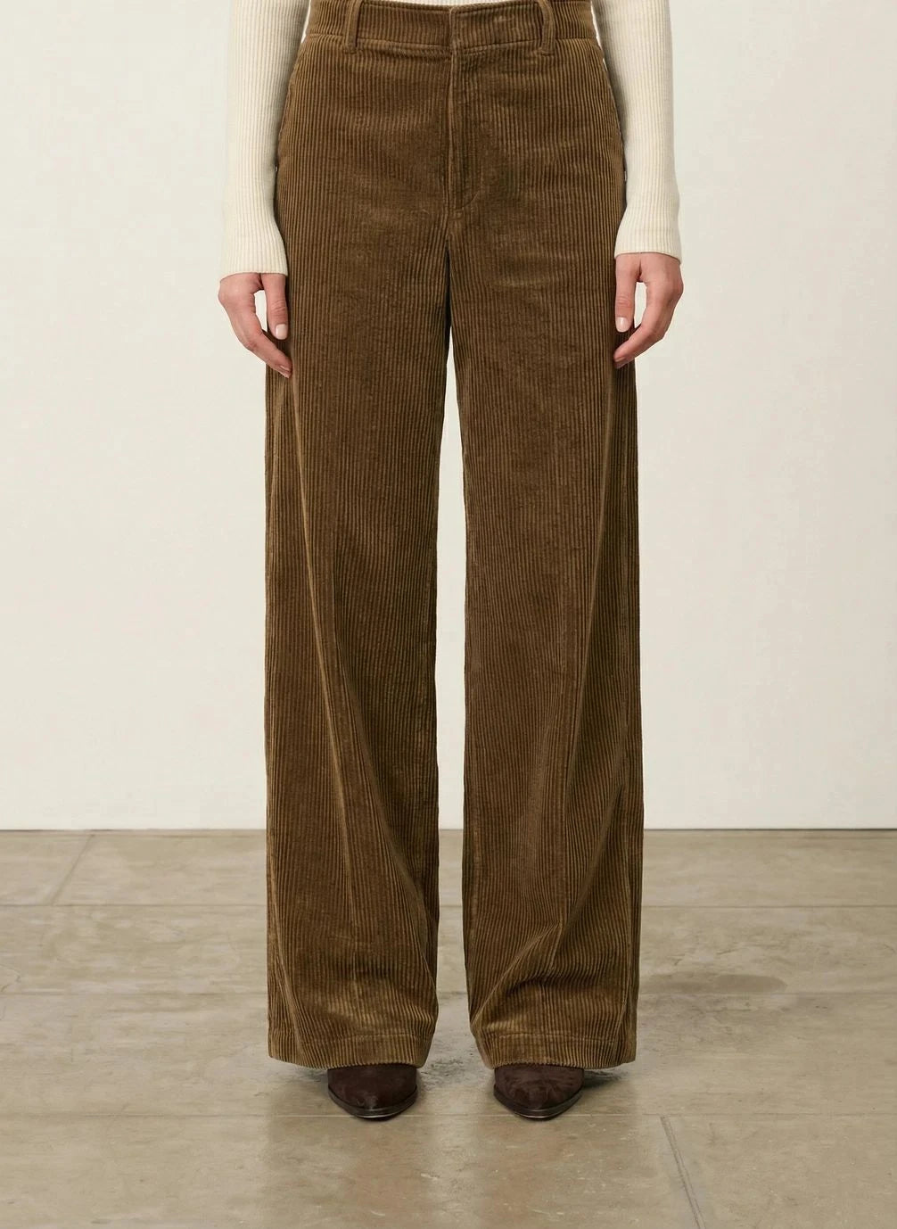 Vanessa Bruno - Heric Cotton Trousers | Earth Brown