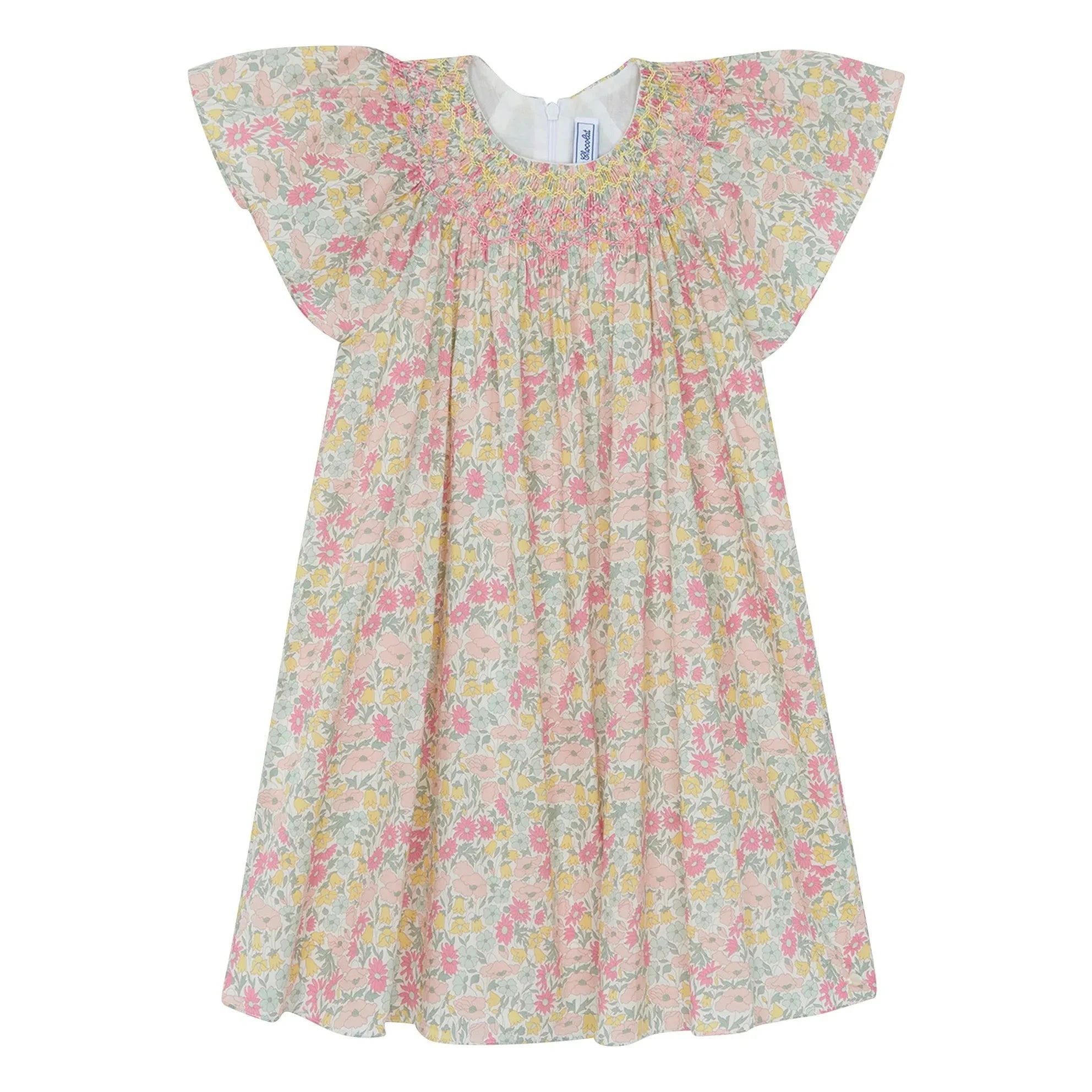 Tartine et Chocolat - Liberty gerafftes Kleid | Gelb