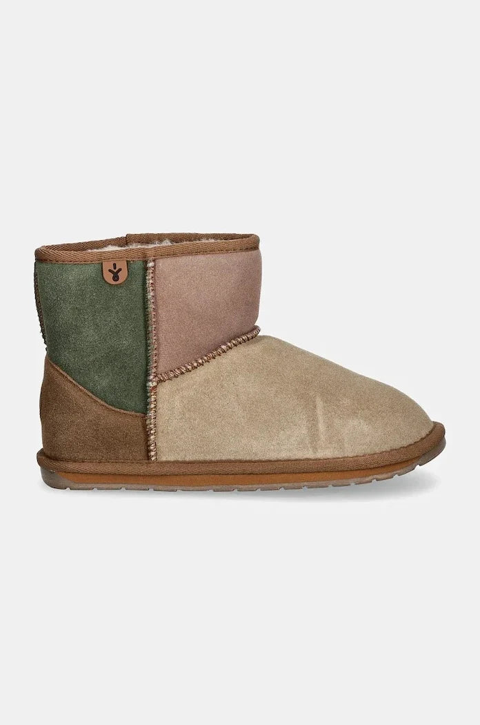 Emu Australia Wallaby Mini Patchwork Çocuk Süet Apre Botlar